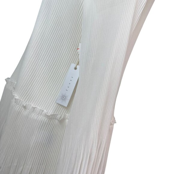 Fever White Pleated Peplum Blouse – Size XS – Romantic & Flowy - NWT - Picture 5 of 8